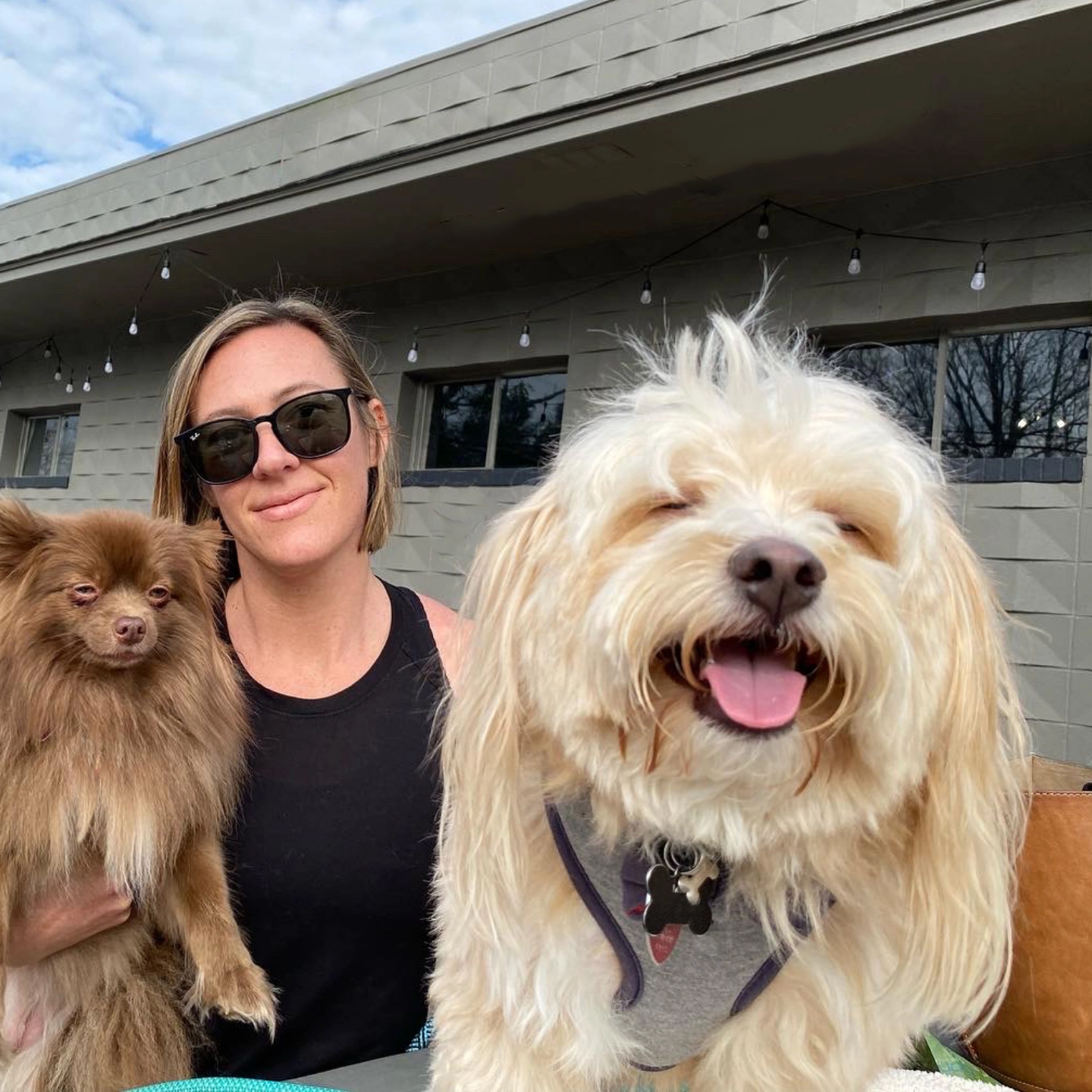 Wendy and her two dogs
