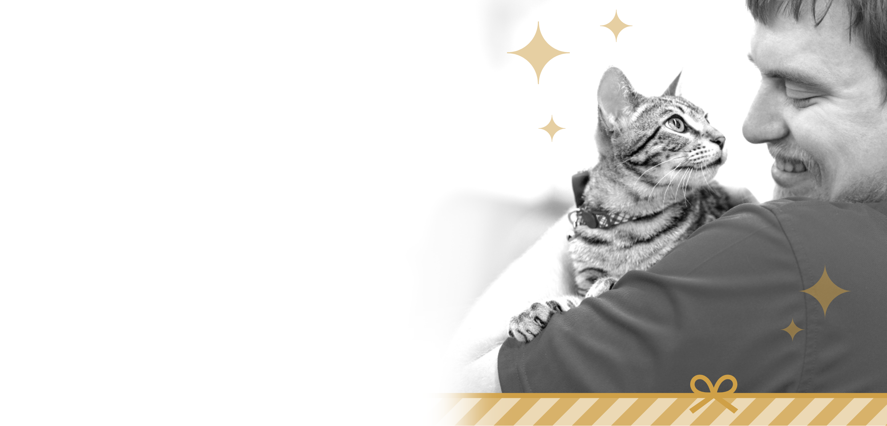 man with cat year end 