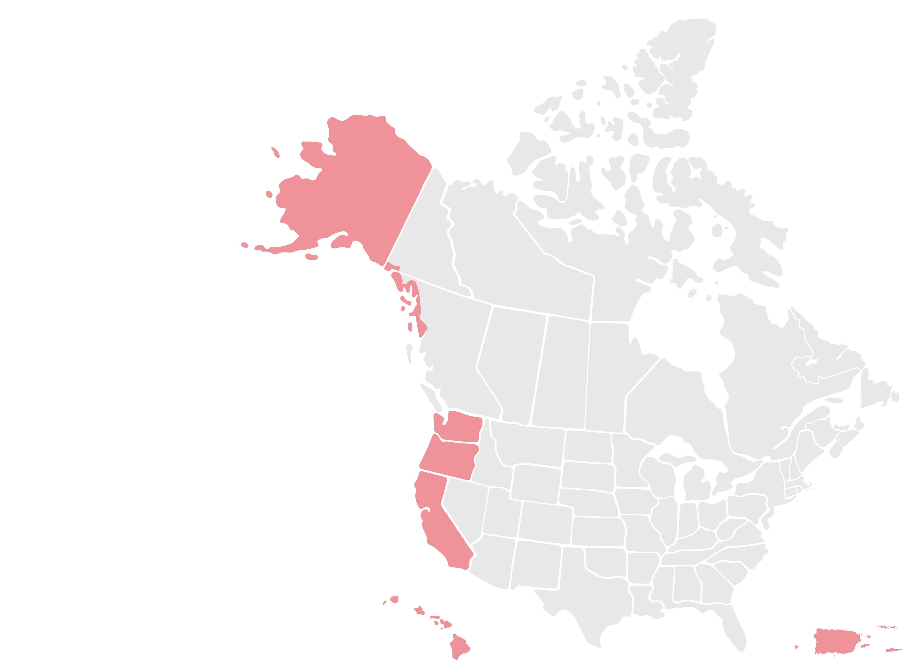 Map of US - West Region