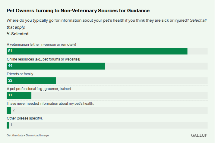 Pet Owners Turning to Non-Veterinary Sources for Guidance